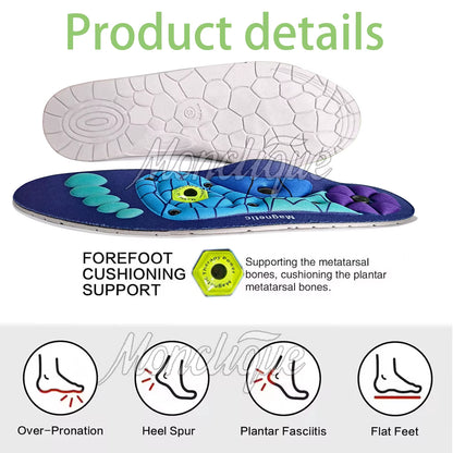 Medical Magnetic Therapy Sports Insoles Massage Foot Weight Loss Slimming Acupressure Insole Anti-Fatigue Health Care Shoe Pads